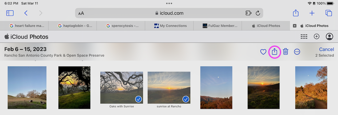 icloud.com select and share